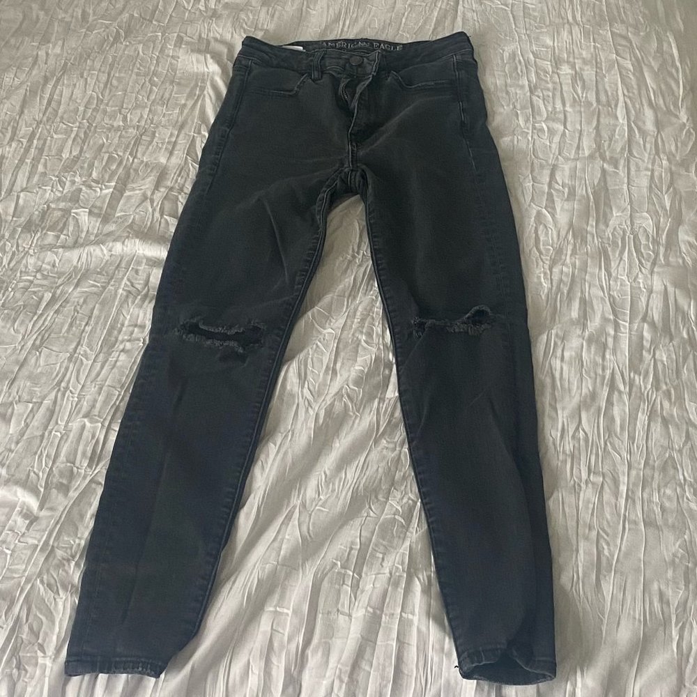 American Eagle stretchy fit black jeans